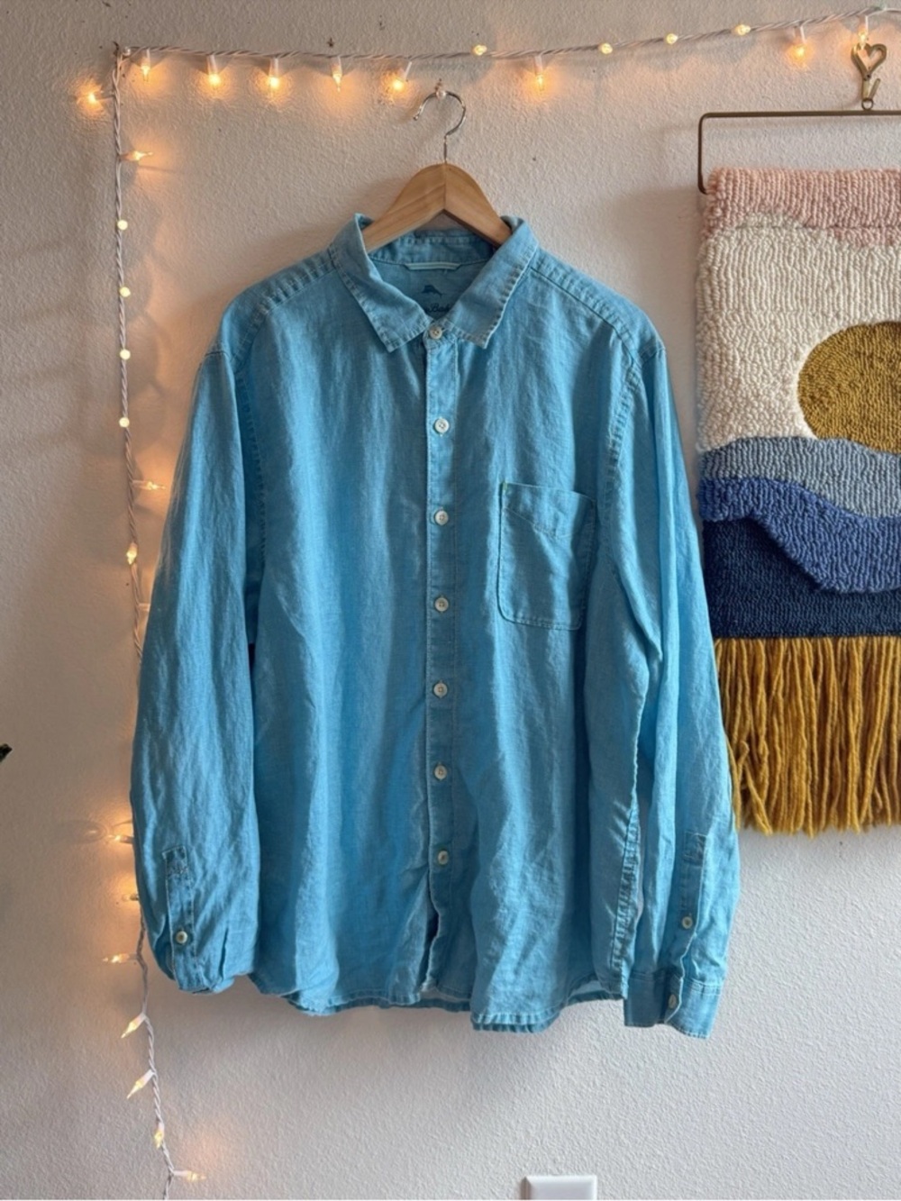 Tommy Bahama Linen Button Shirt Men’s Size XL Casual Travel Vacation